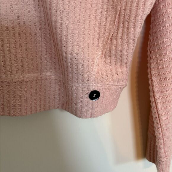 Abercrombie & Fitch Waffle Knit V-Neck Sweater Top Long Sleeve Size Small NWT - Picture 4 of 9